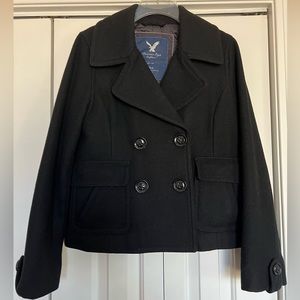 American Eagle Black Pea Coat
